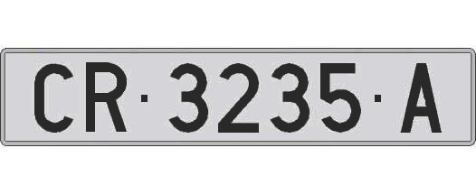 CR3235A matricula larga