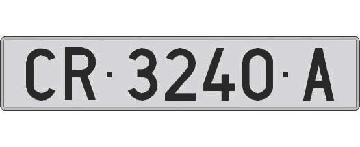 CR3240A matricula larga