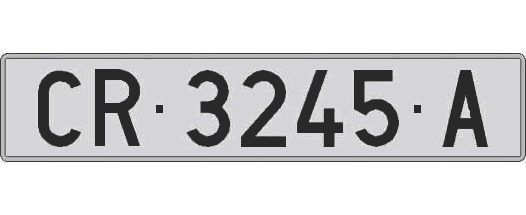 CR3245A matricula larga