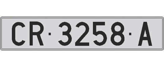CR3258A matricula larga
