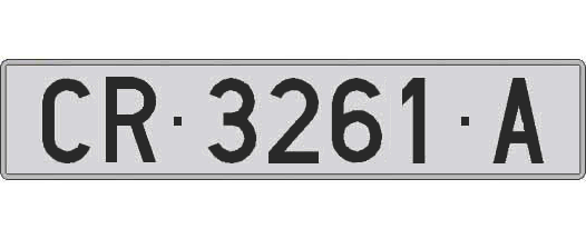 CR3261A matricula larga