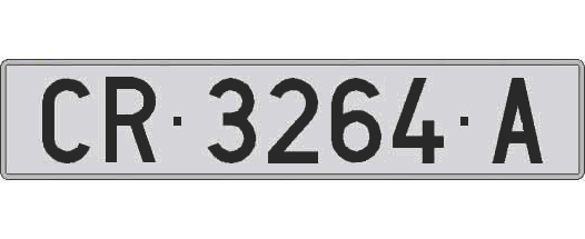 CR3264A matricula larga