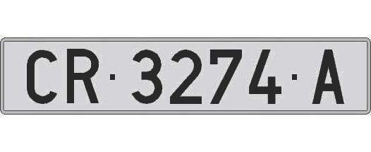 CR3274A matricula larga