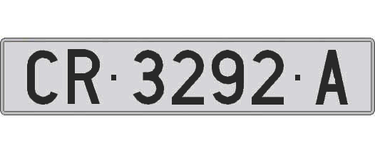 CR3292A matricula larga