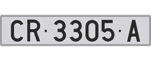 CR3305A matricula larga