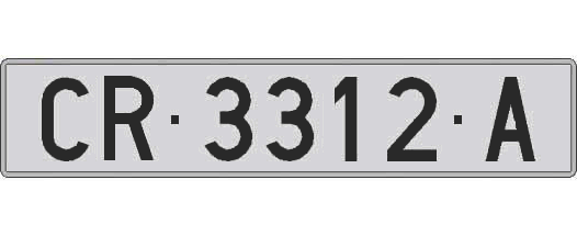 CR3312A matricula larga