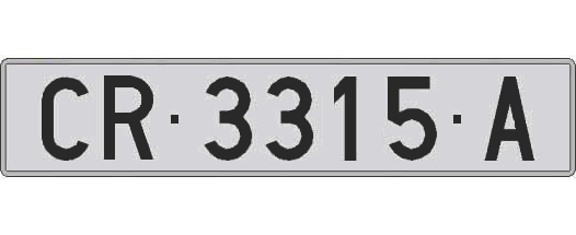 CR3315A matricula larga