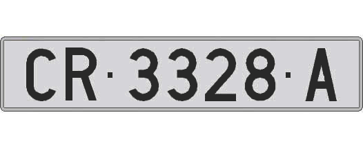 CR3328A matricula larga