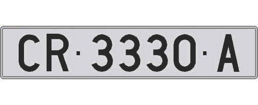 CR3330A matricula larga
