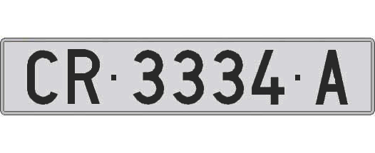 CR3334A matricula larga
