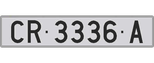 CR3336A matricula larga
