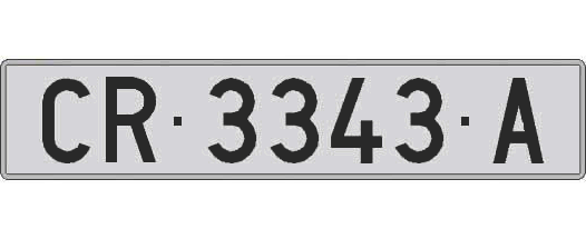 CR3343A matricula larga