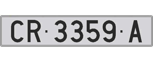 CR3359A matricula larga