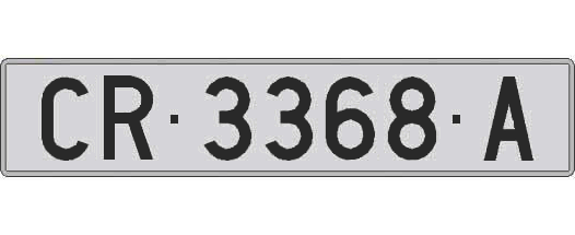 CR3368A matricula larga