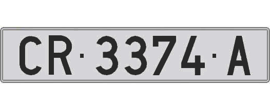 CR3374A matricula larga