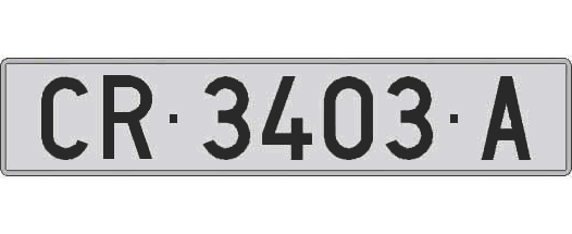 CR3403A matricula larga
