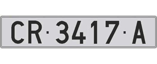 CR3417A matricula larga