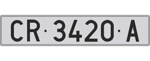 CR3420A matricula larga