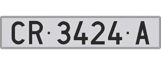 CR3424A matricula larga