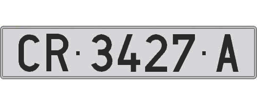 CR3427A matricula larga