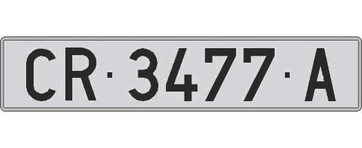 CR3477A matricula larga