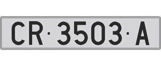CR3503A matricula larga