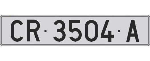 CR3504A matricula larga