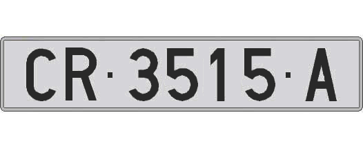 CR3515A matricula larga