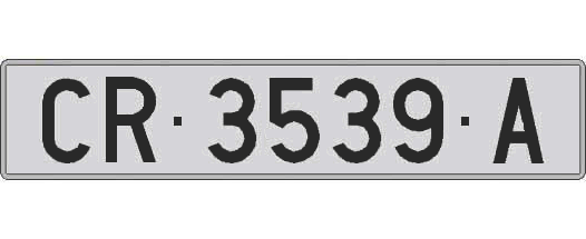 CR3539A matricula larga
