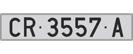 CR3557A matricula larga