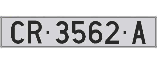 CR3562A matricula larga