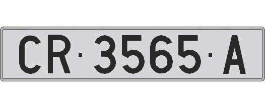 CR3565A matricula larga