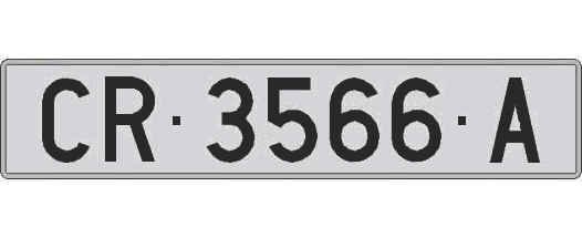 CR3566A matricula larga