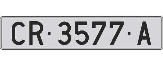 CR3577A matricula larga
