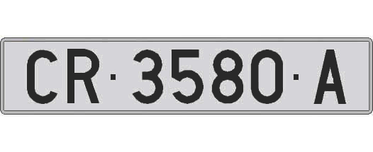 CR3580A matricula larga