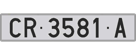 CR3581A matricula larga