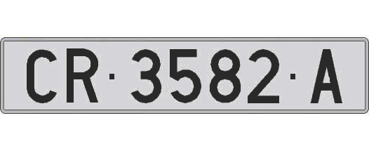 CR3582A matricula larga