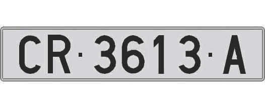 CR3613A matricula larga