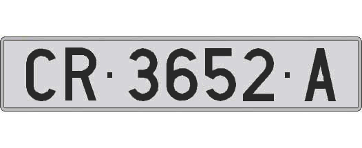 CR3652A matricula larga