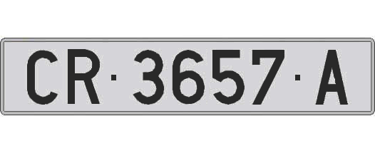 CR3657A matricula larga