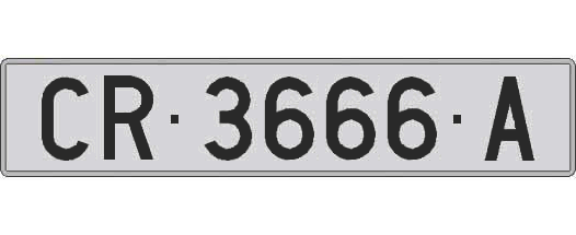 CR3666A matricula larga