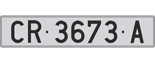 CR3673A matricula larga