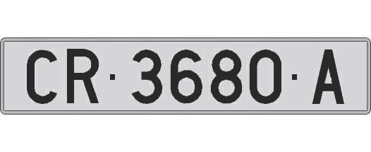 CR3680A matricula larga