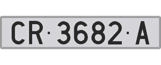 CR3682A matricula larga