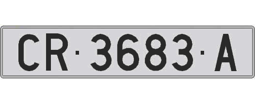 CR3683A matricula larga