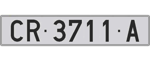 CR3711A matricula larga
