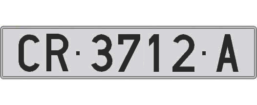 CR3712A matricula larga