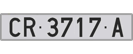 CR3717A matricula larga