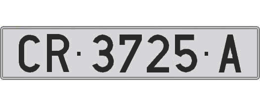 CR3725A matricula larga