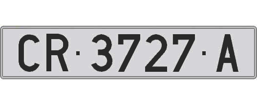 CR3727A matricula larga